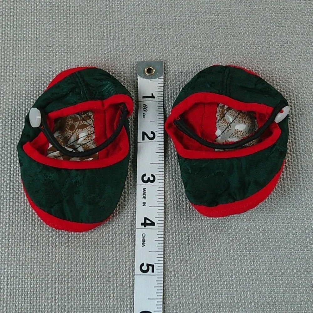 Vintage Handmade Traditional Chinese Baby Shoes 3 Pairs Folk Art Embroidered